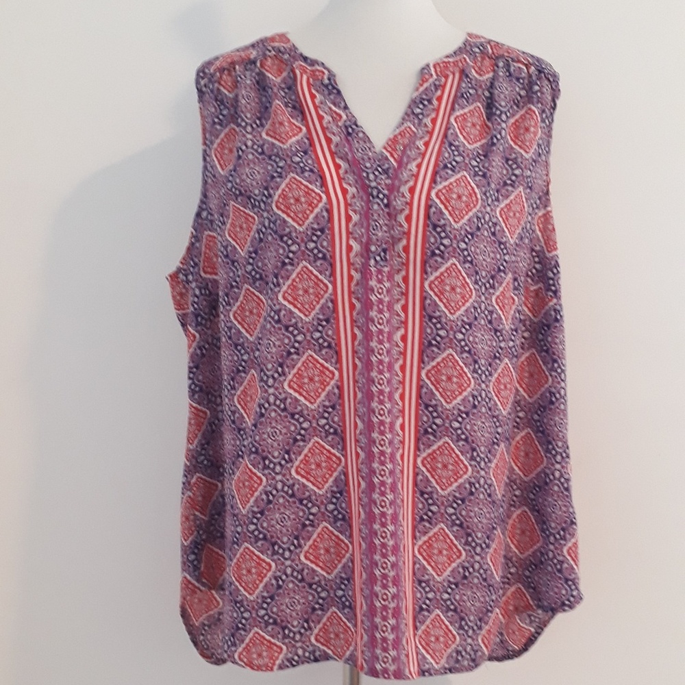 Violet + Claire  Sleeveless BLouse Top Sz 2X -A3